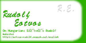 rudolf eotvos business card
